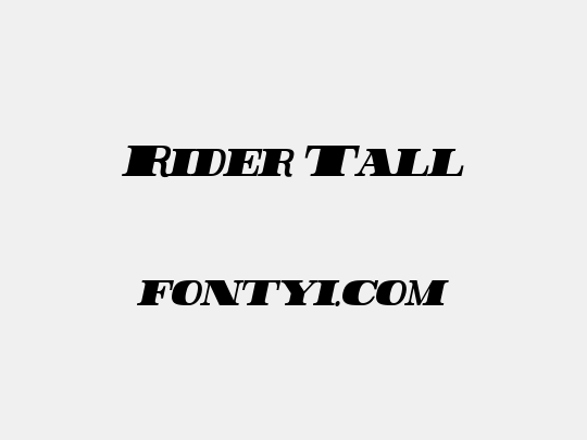 Rider Tall