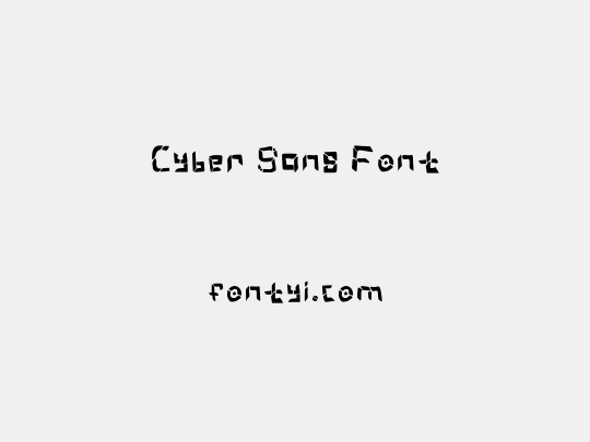 Cyber Sans Font