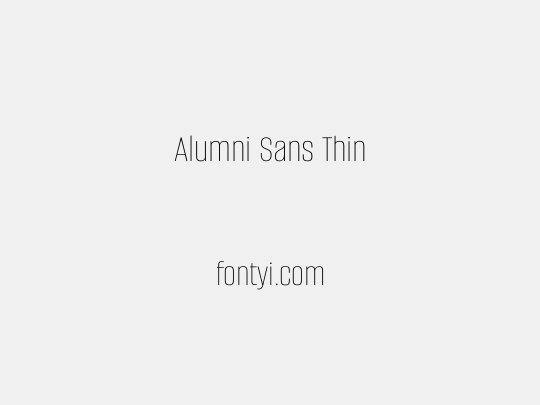 Alumni Sans Thin