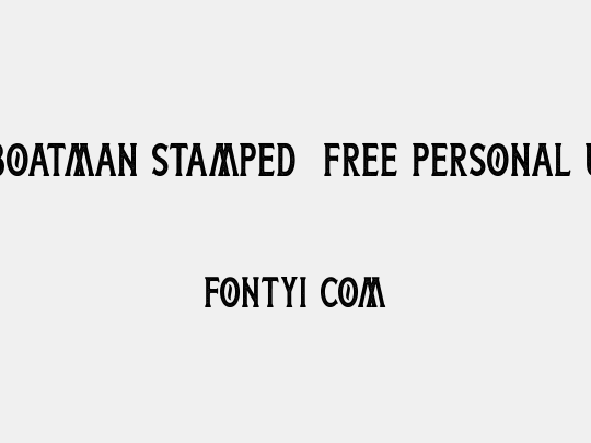 Boatman Stamped (Free Personal Use)