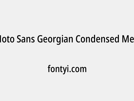Noto Sans Georgian Condensed Medium