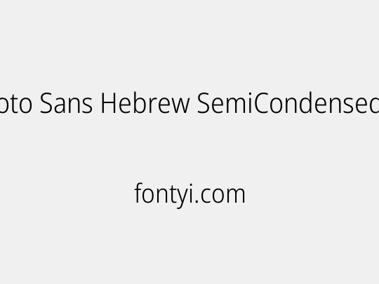 Noto Sans Hebrew SemiCondensed Light