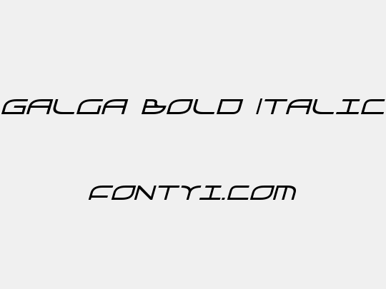 Galga Bold Italic