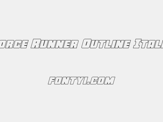 Force Runner Outline Italic