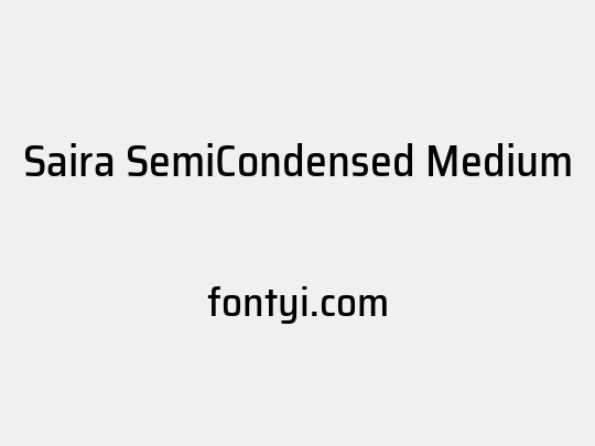 Saira SemiCondensed Medium