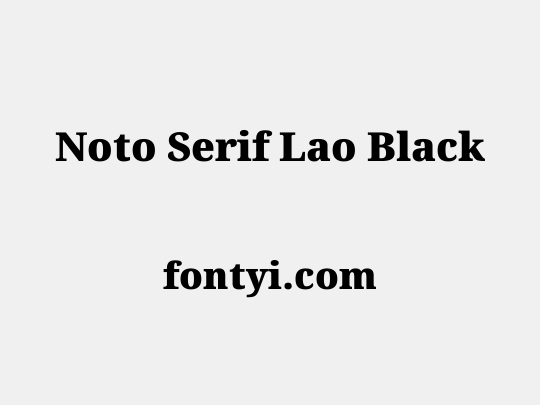 Noto Serif Lao Black