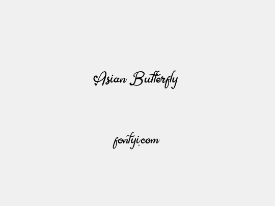 Asian Butterfly