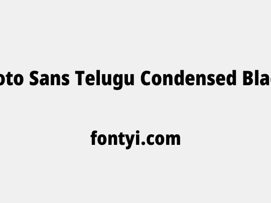 Noto Sans Telugu Condensed Black