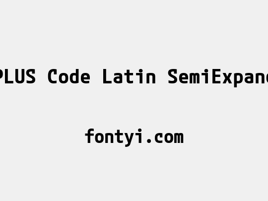 M PLUS Code Latin SemiExpanded