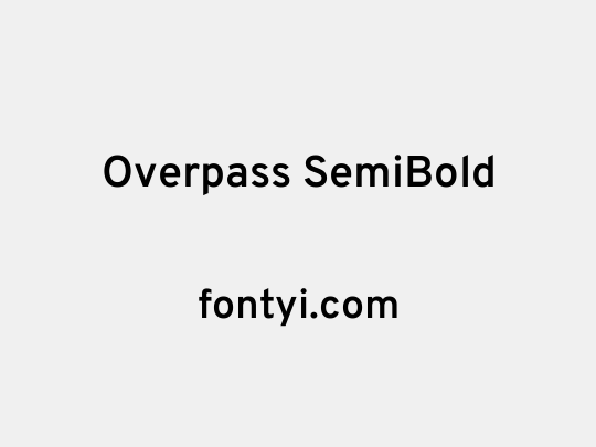 Overpass SemiBold