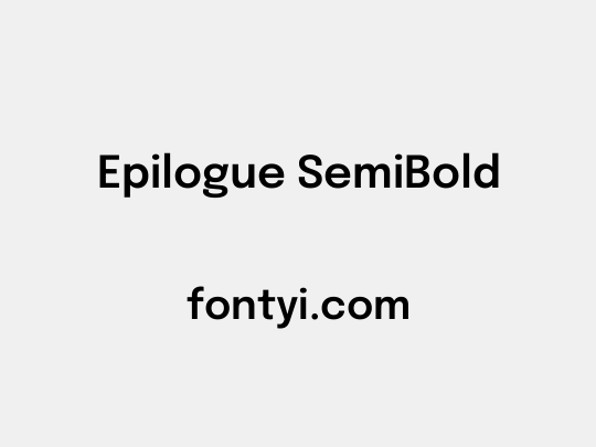 Epilogue SemiBold