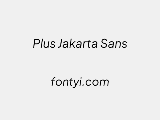 Plus Jakarta Sans