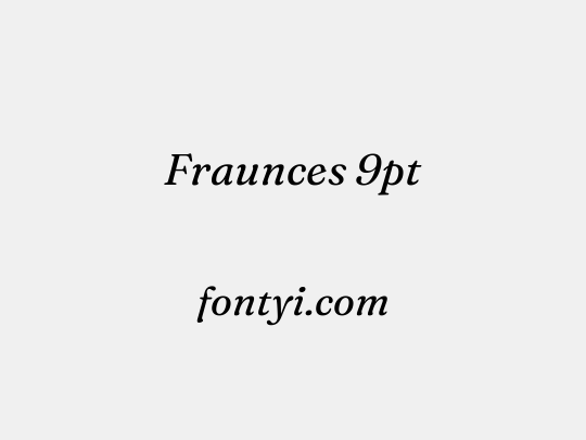 Fraunces 9pt