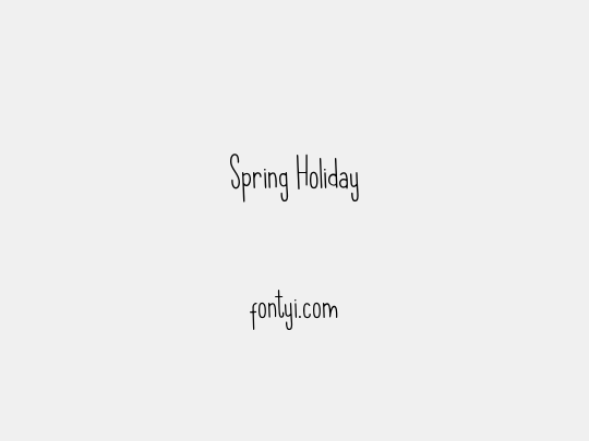 Spring Holiday