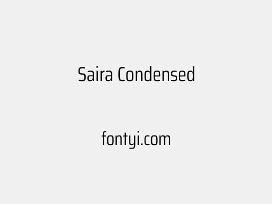 Saira Condensed