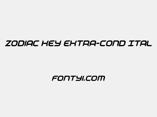 Zodiac Key Extra-Cond Ital