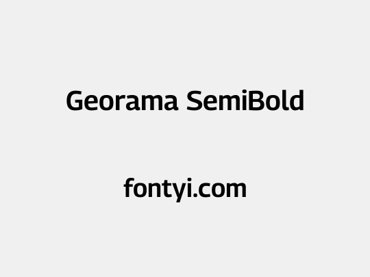 Georama SemiBold