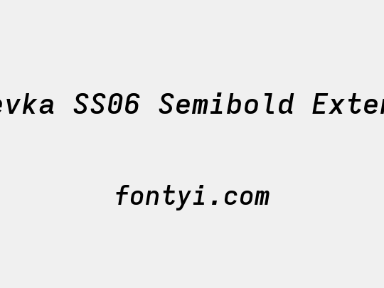 Iosevka SS06 Semibold Extended