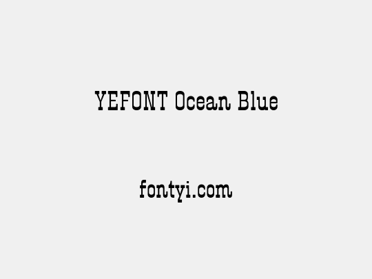 YEFONT Ocean Blue