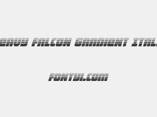 Heavy Falcon Gradient Italic