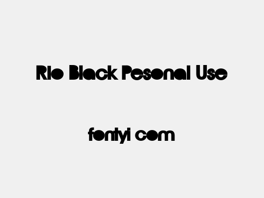 Rio Black Pesonal Use