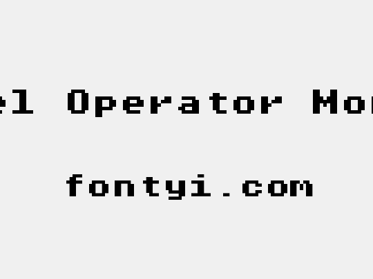Pixel Operator Mono 8