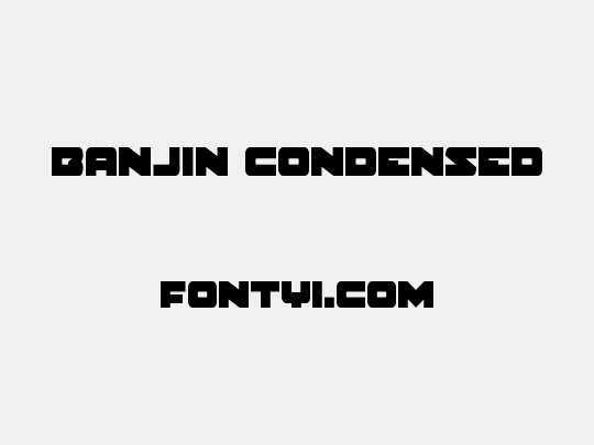 Banjin Condensed