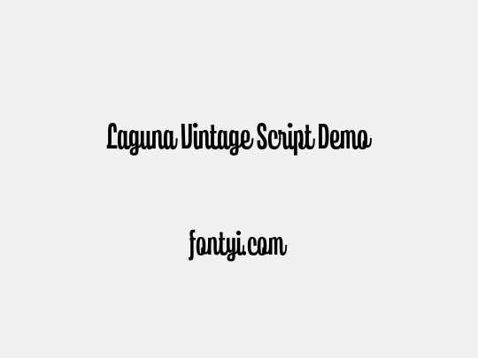Laguna Vintage Script Demo