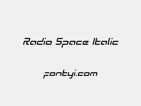 Radio Space Italic