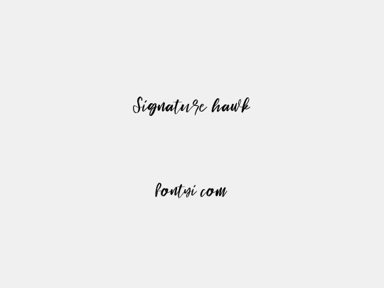 Signature hawk