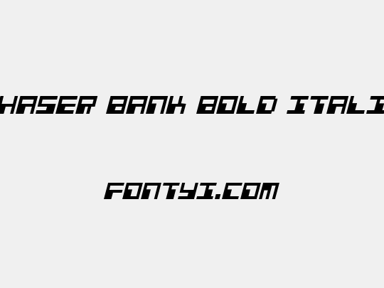 Phaser Bank Bold Italic