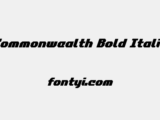 Commonwealth Bold Italic
