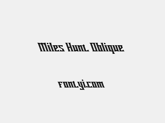Miles Hunt Oblique