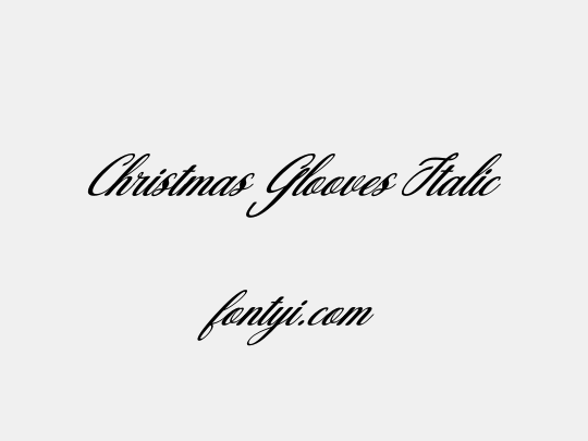 Christmas Glooves Italic