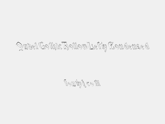 QuaelGothicHollowLeftyCondensed