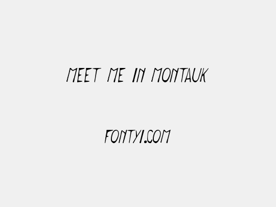 Meet me in Montauk