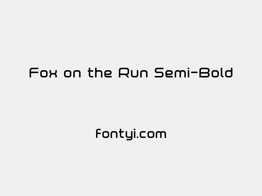 Fox on the Run Semi-Bold