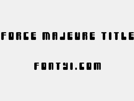 Force Majeure Title