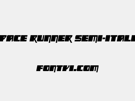 Space Runner Semi-Italic