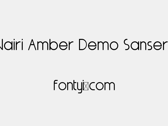 Nairi Amber Demo Sanserif