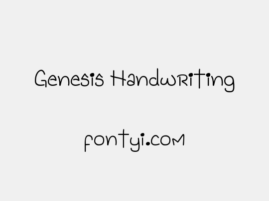 Genesis Handwriting