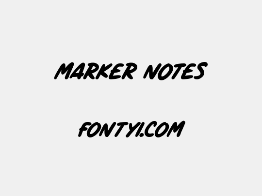 Marker Notes