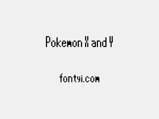 Pokemon X and Y