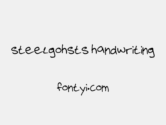 steelgohsts handwriting