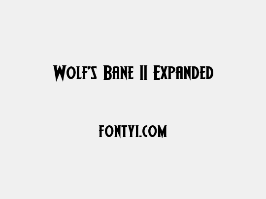 Wolf's Bane II Expanded