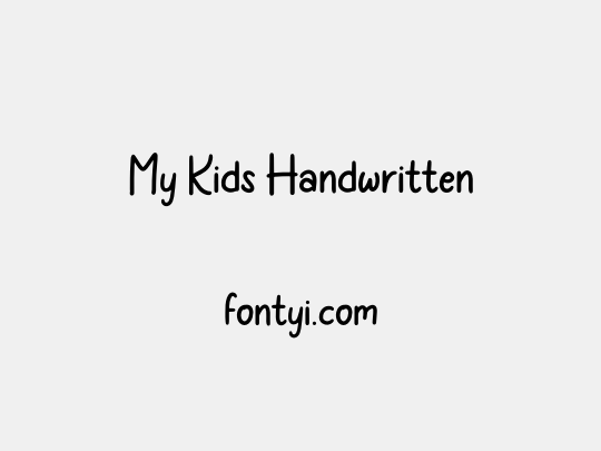 My Kids Handwritten