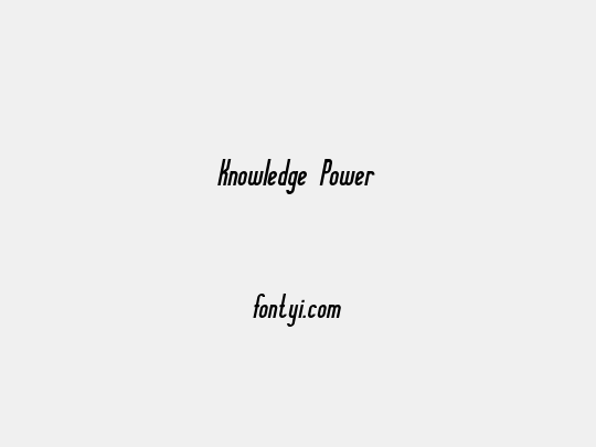 Knowledge Power