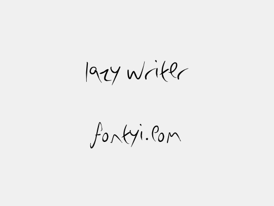 lazy writer