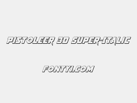Pistoleer 3D Super-Italic