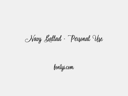 Navy Ballad - Personal Use